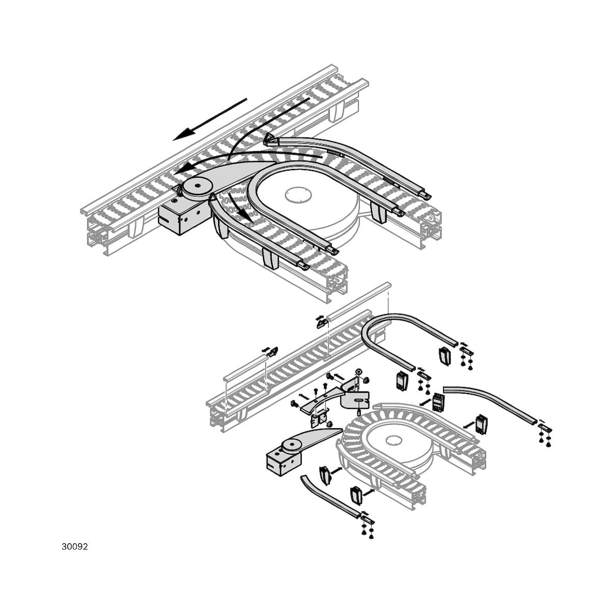 Bosch Rexroth 3842551141. Weiche, 65+ CROSS 90° L