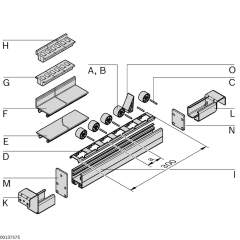 Bosch Rexroth 3842537660. Lean rail holder with stop