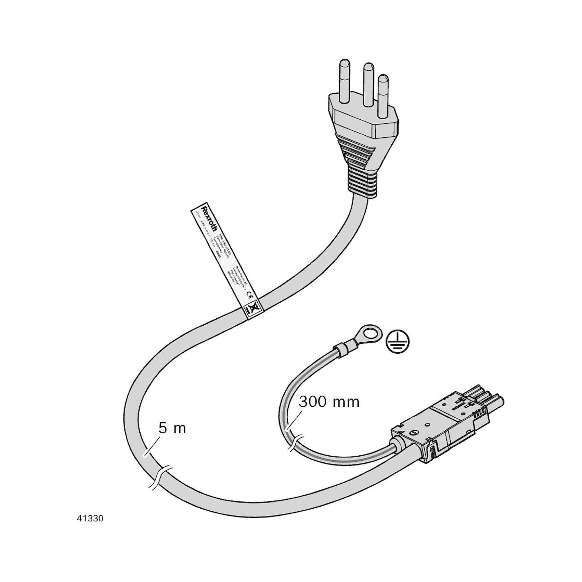 Bosch Rexroth 3842564085. Mains cable CH HD-GST+PE