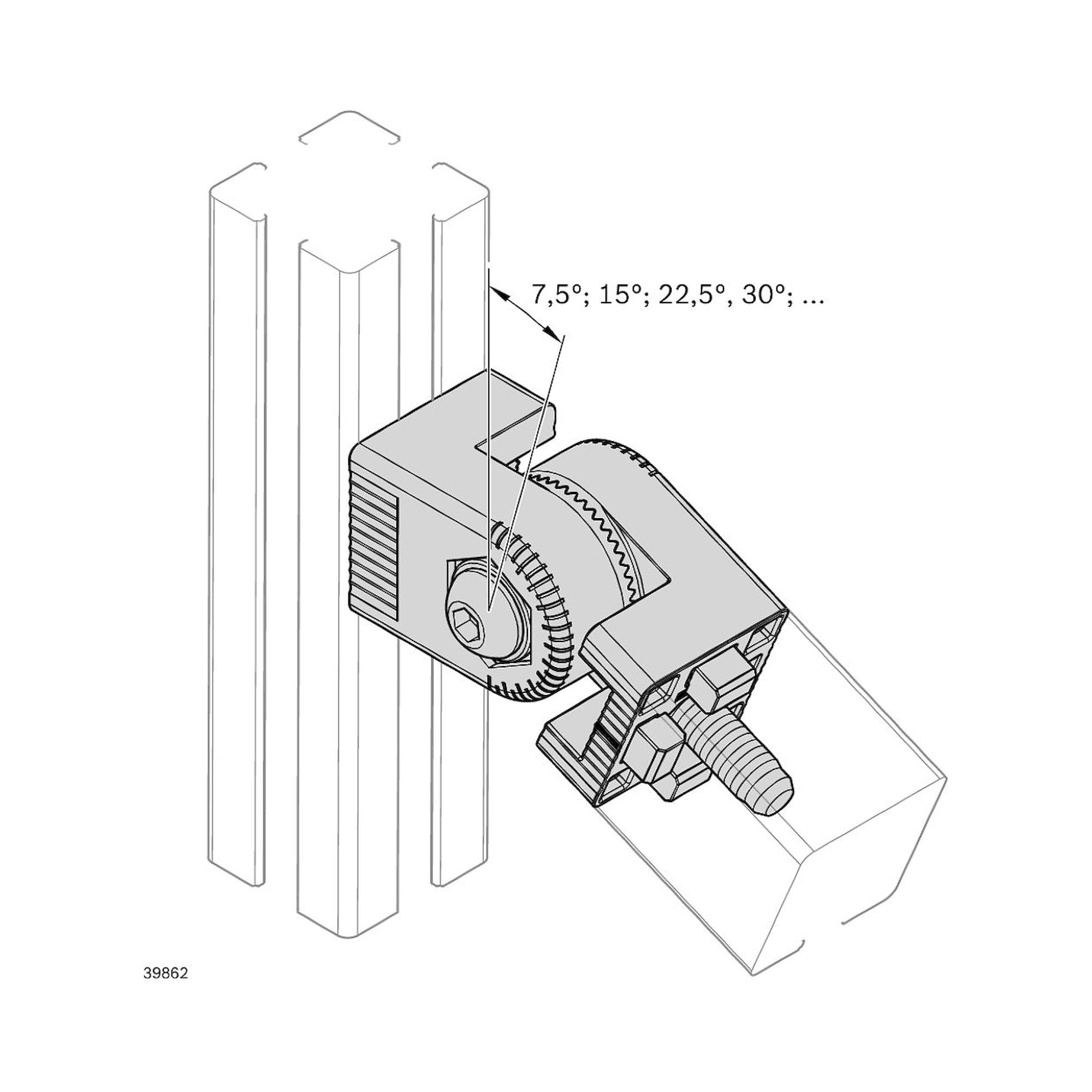 Bosch Rexroth 3842564090. Klemmhebel GN 300-63-M8-30-SW