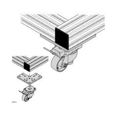 Bosch Rexroth 3842553967. Befestigungsplatte, 180X180X15