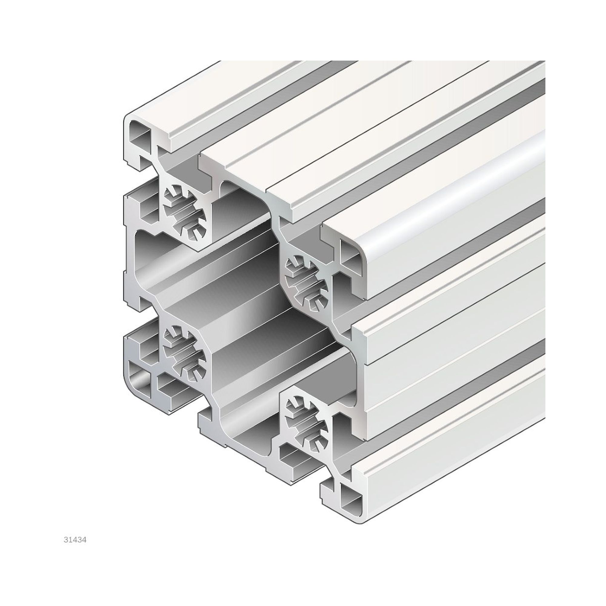 Bosch Rexroth 3842992418-1000. Strut profile, 90X90L 2XD17LF. 1000 mm