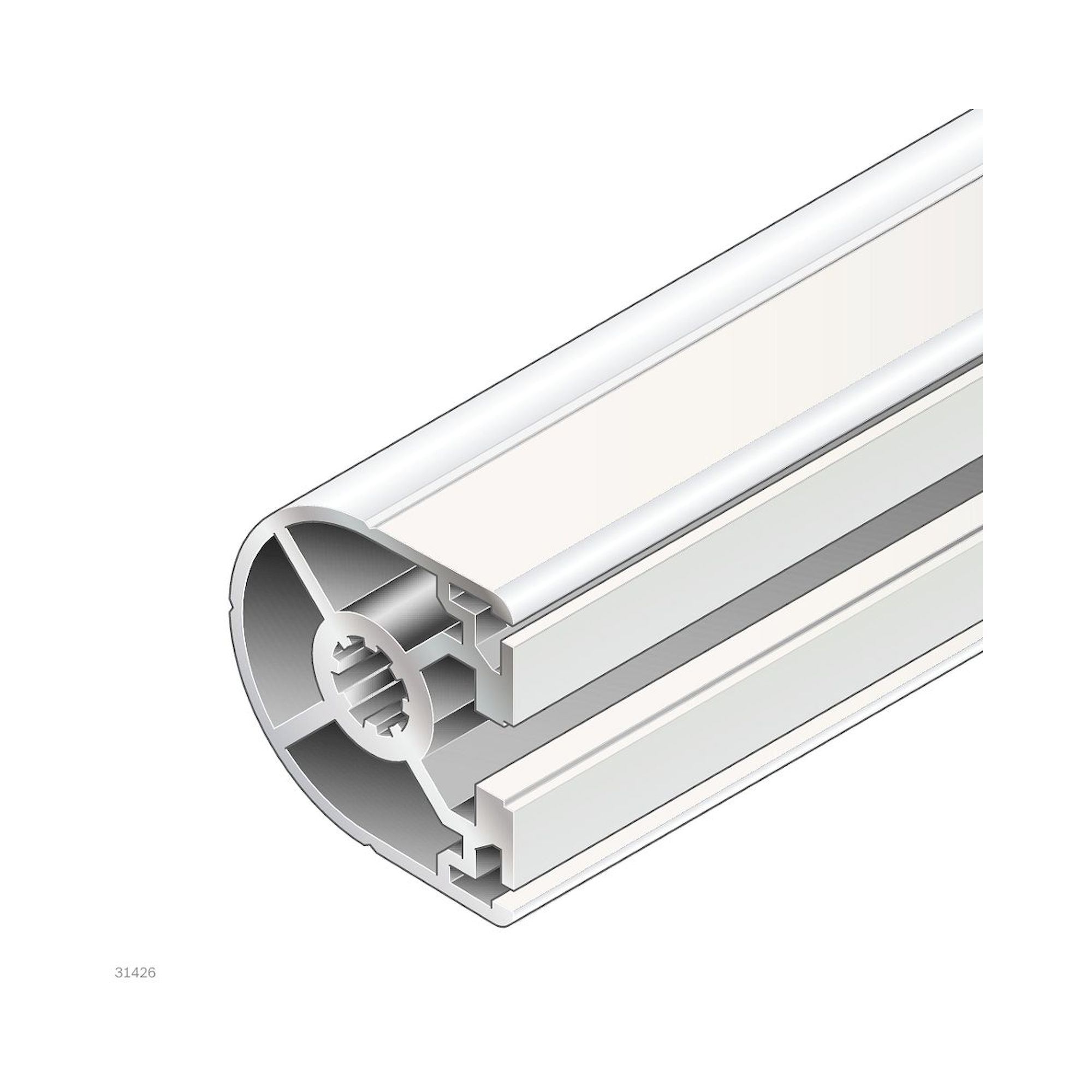 Bosch Rexroth 3842993736-1000. Halbrundprofil, 45X45 HR Q&E. 1000 mm