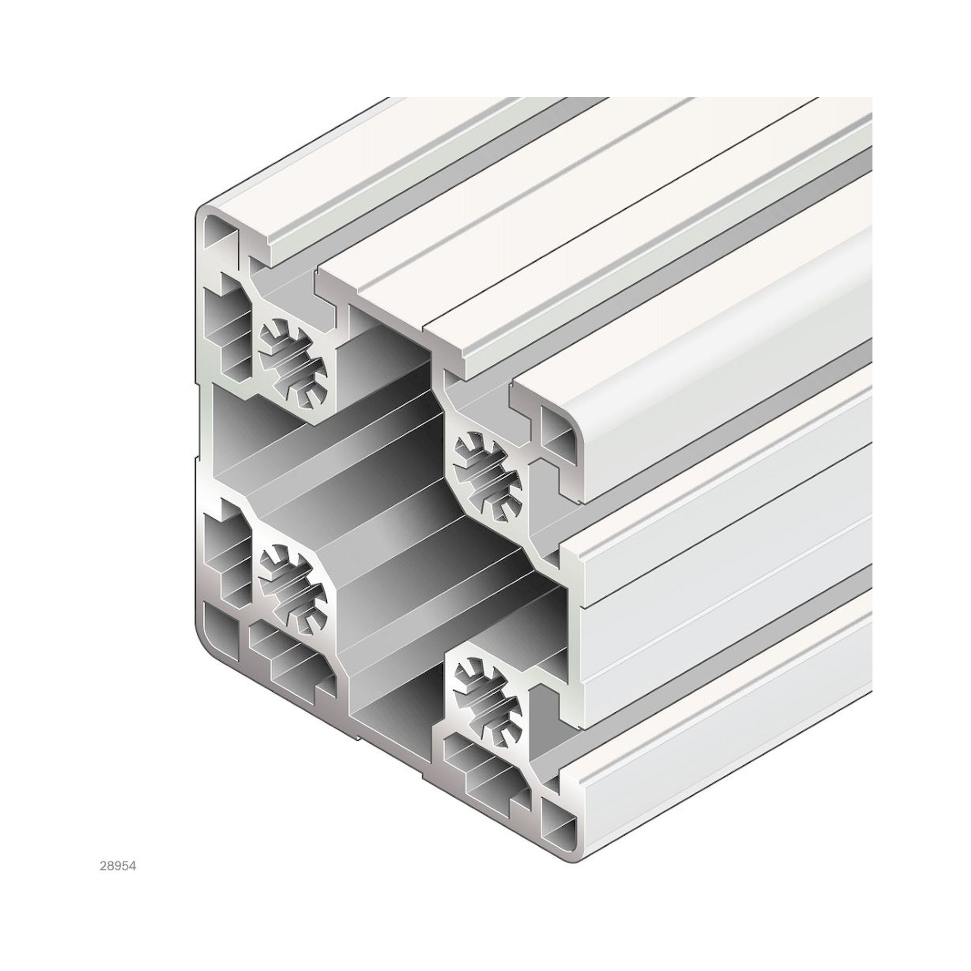 Bosch Rexroth 3842993756-1000. Strut profile, 90X90L 4NVS Q&E. 1000 mm