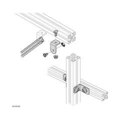 Bosch Rexroth 3842537862. Befestigungswinkel, M6 P60-30 Set
