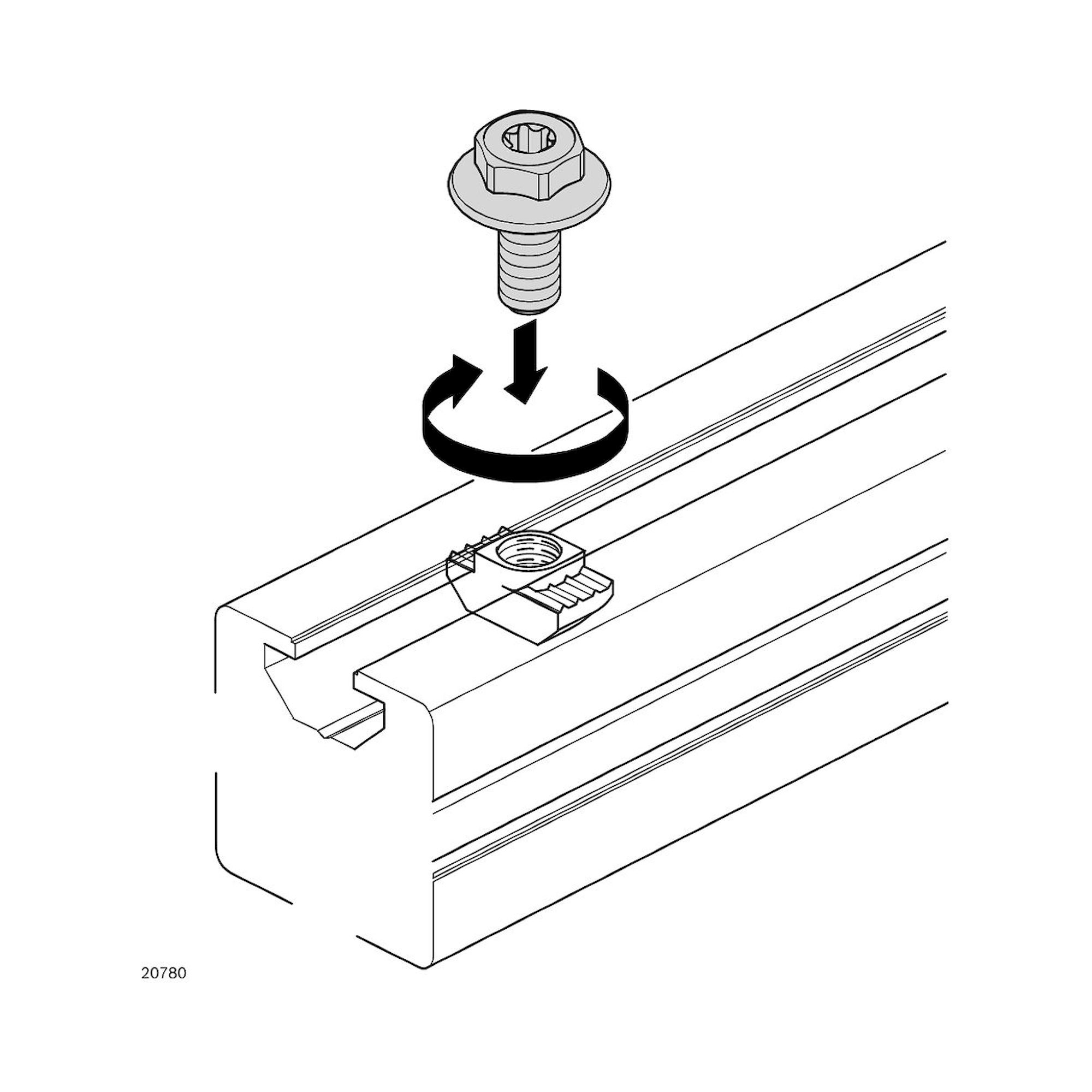 Bosch Rexroth 3842541246. Bundschraube, M8X18-SW13-TX40