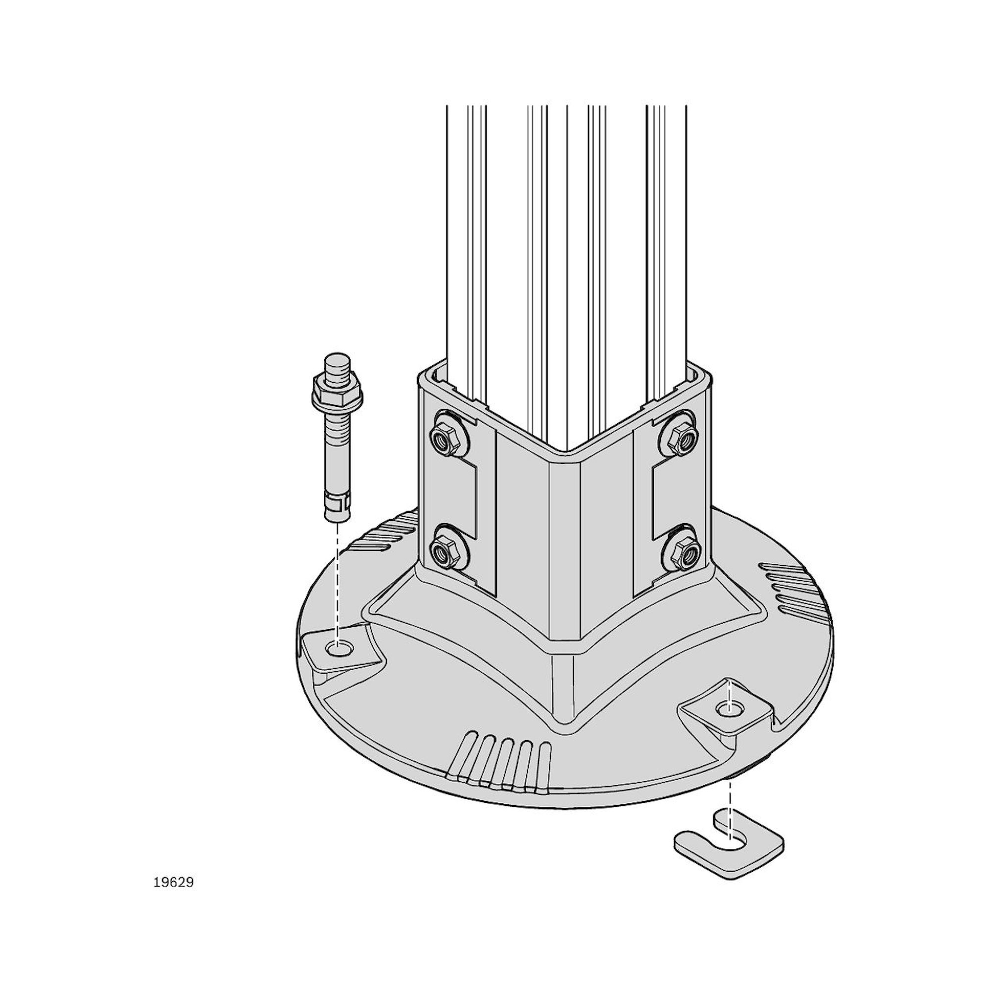 Bosch Rexroth 3842528191. Washer for square feet t=4mm