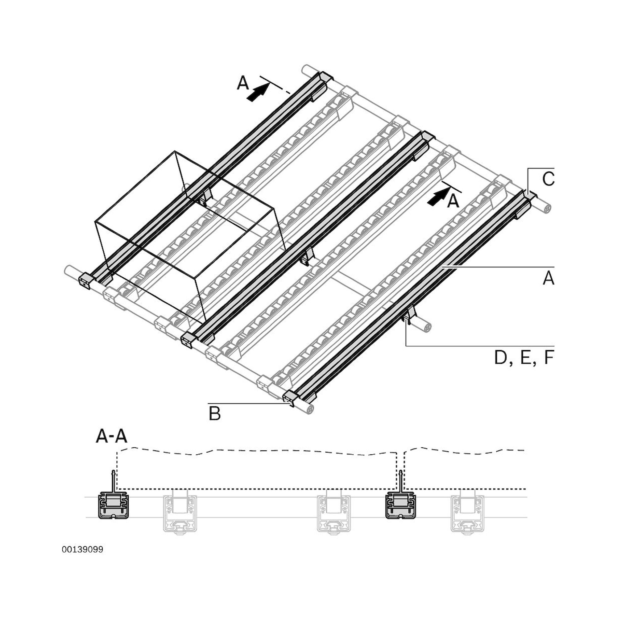 Bosch Rexroth 3842993615-1000. Profil, SF L=KDW. 1000 mm