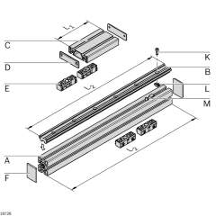 Bosch Rexroth 3842993966. Guide profile LF6S, L150-3000