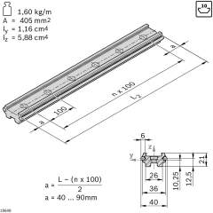 Bosch Rexroth 3842539412. Guide profile LF6S, L3000