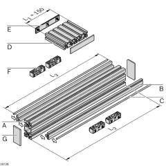 Bosch Rexroth 3842993967. Guide rod LF6, L150-3000