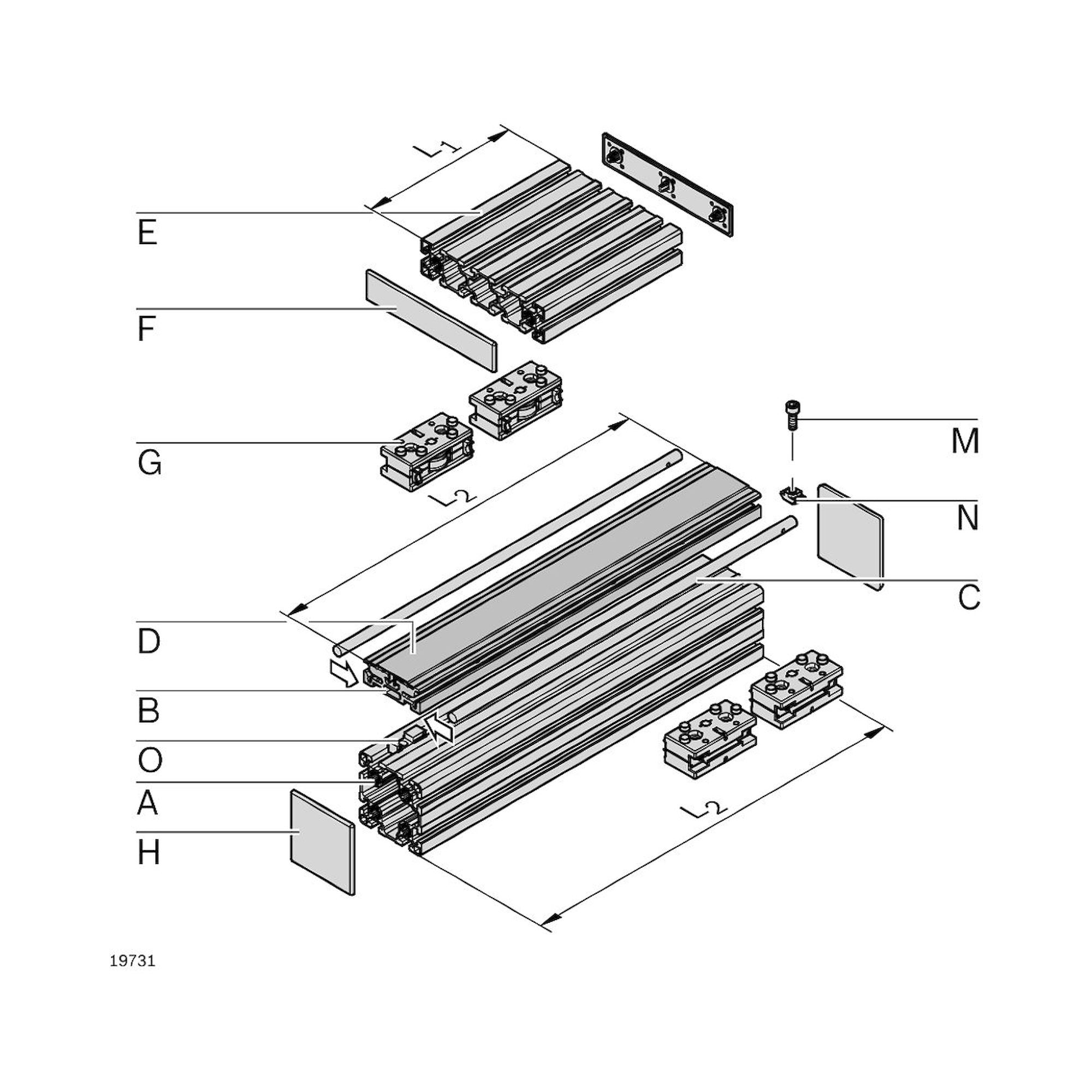Bosch Rexroth 3842993968-1000. Fuehrungsstange, LF12 VA. 1000 mm