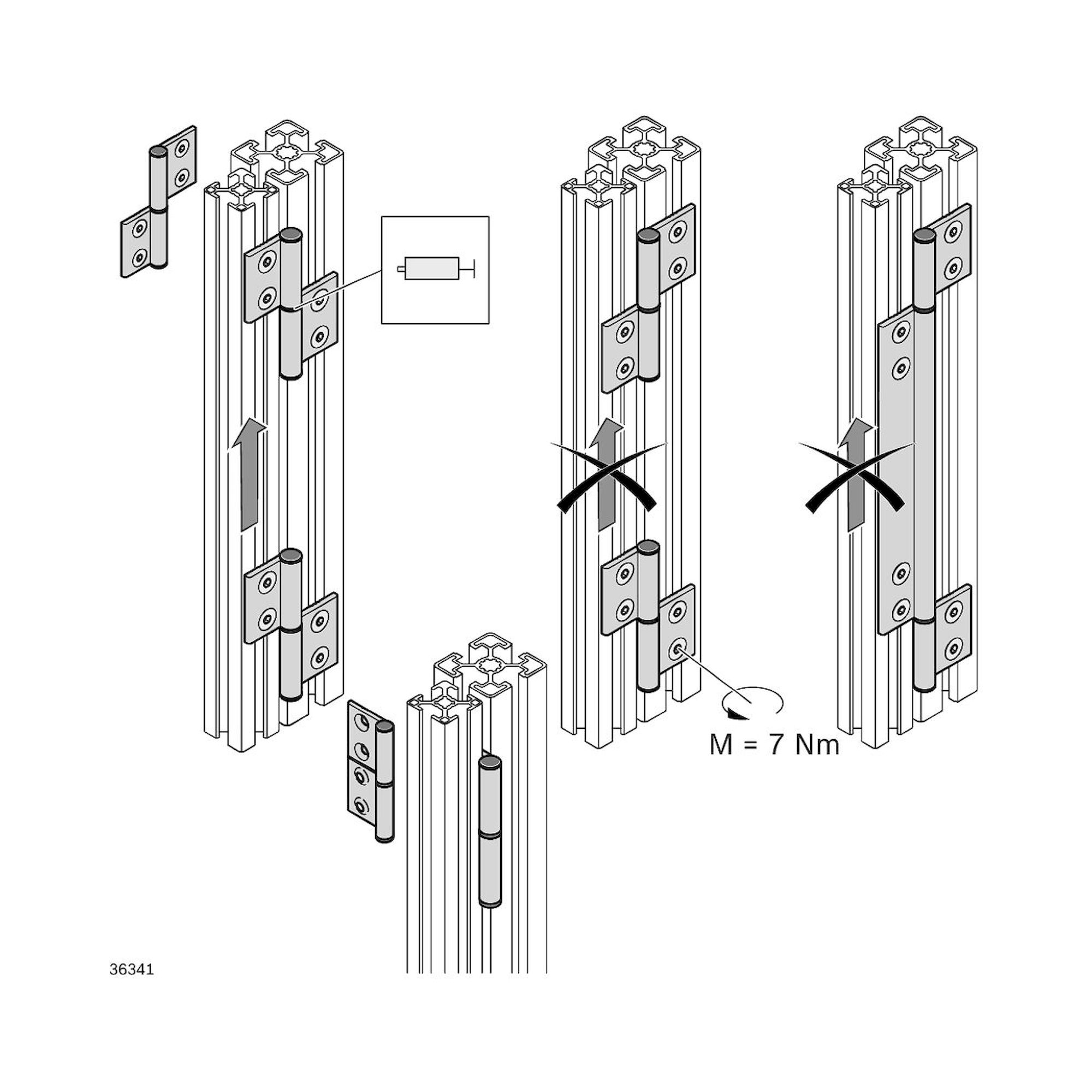 Bosch Rexroth 3842543371. Hinge profile 30