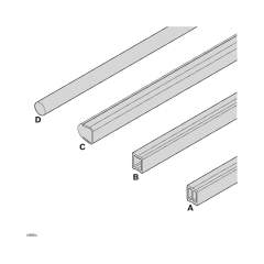 Bosch Rexroth 3842533841. Führungsstange, D12H9 6X3000mm