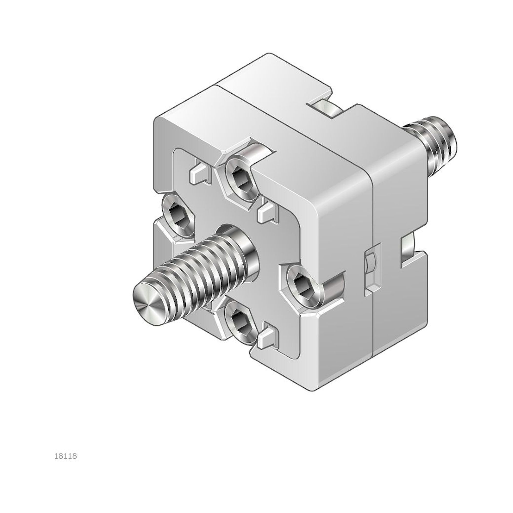 Bosch Rexroth 3842191175. End connector 45x45 set (standard)