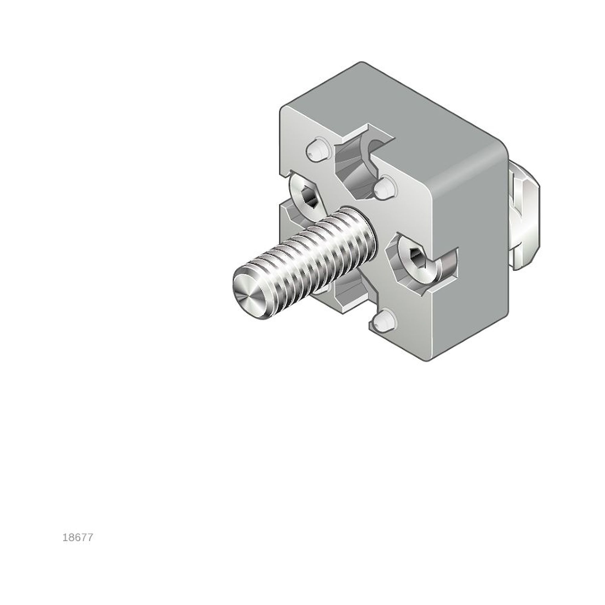 Bosch Rexroth 3842538696. T-Verbinder, 30X30 Silver Set