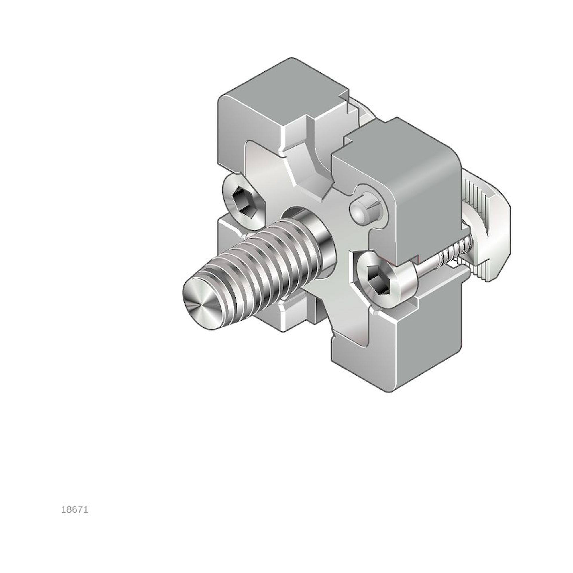 Bosch Rexroth 3842538697. T-Verbinder, 40X40 Silver Set