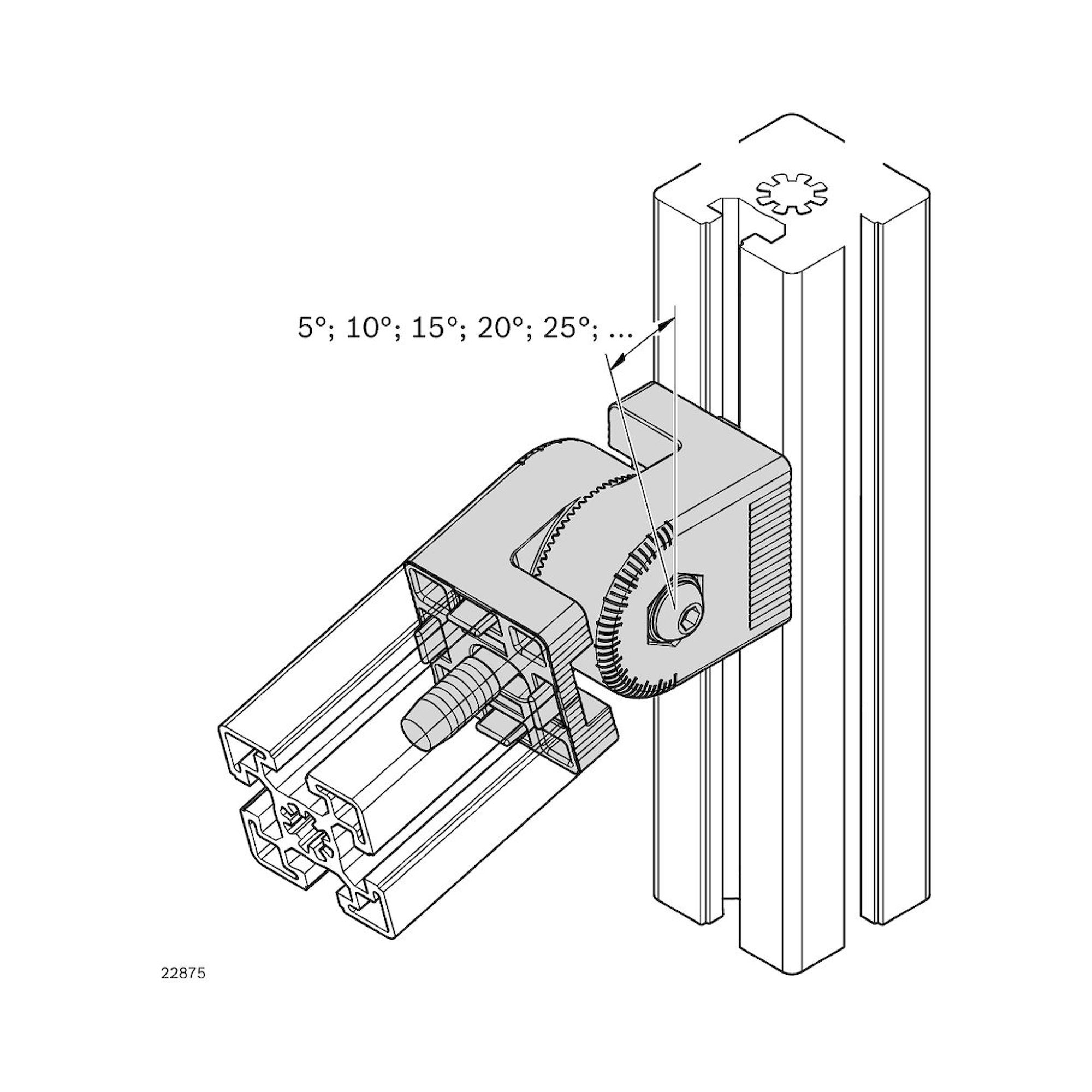 Bosch Rexroth 3842546564. Gelenk, 45x45 mm, lockable