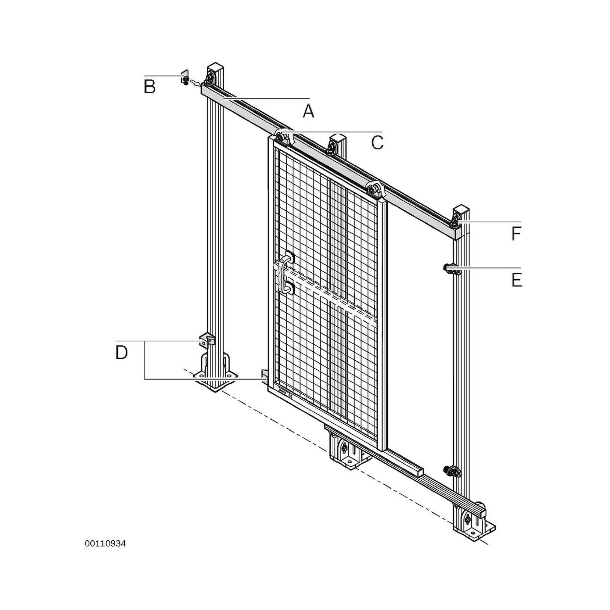 Bosch Rexroth 3842524490. Stop kit for sliding door