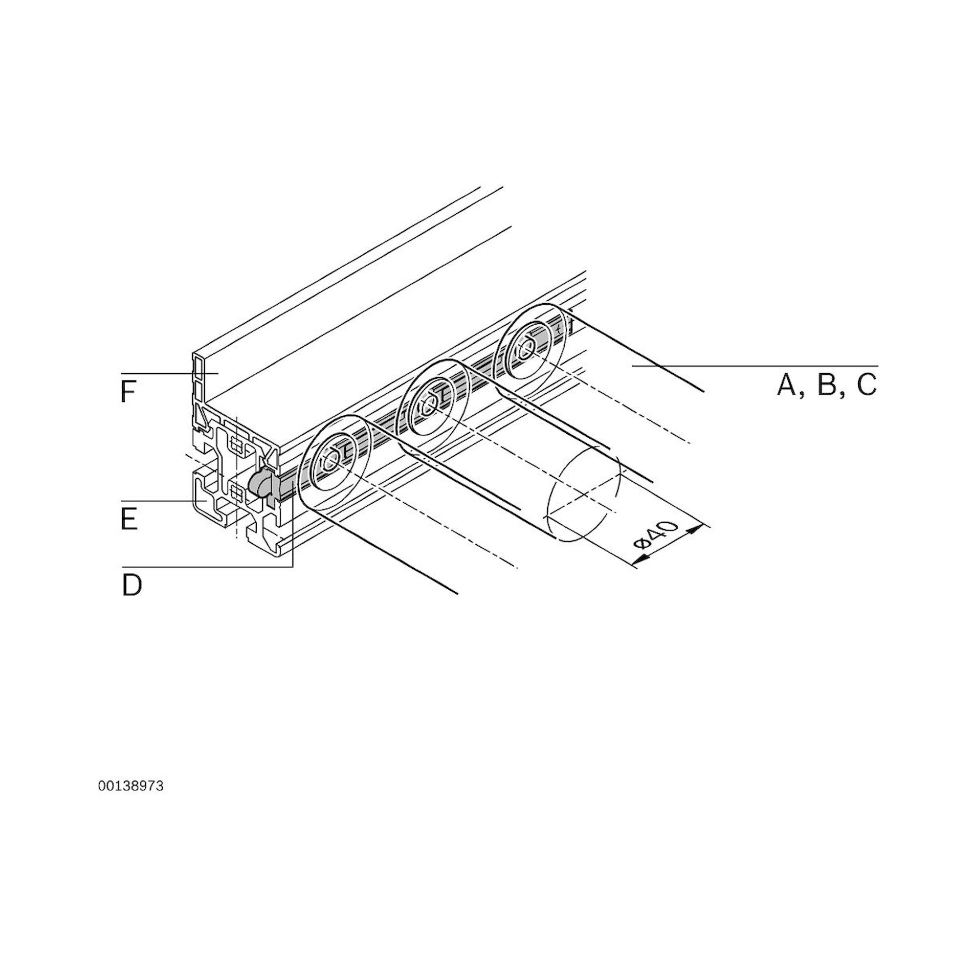 Bosch Rexroth 3842525737. Rolle, Eco Flow ST EL=225