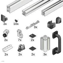 Bosch Rexroth 3842524163. Assembly kit for sliding door with superstructure B1000