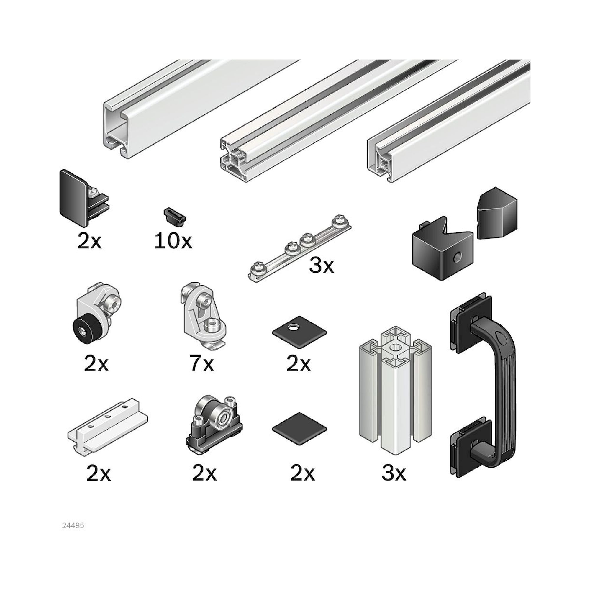 Bosch Rexroth 3842524164. Assembly kit for sliding door with superstructure B1500
