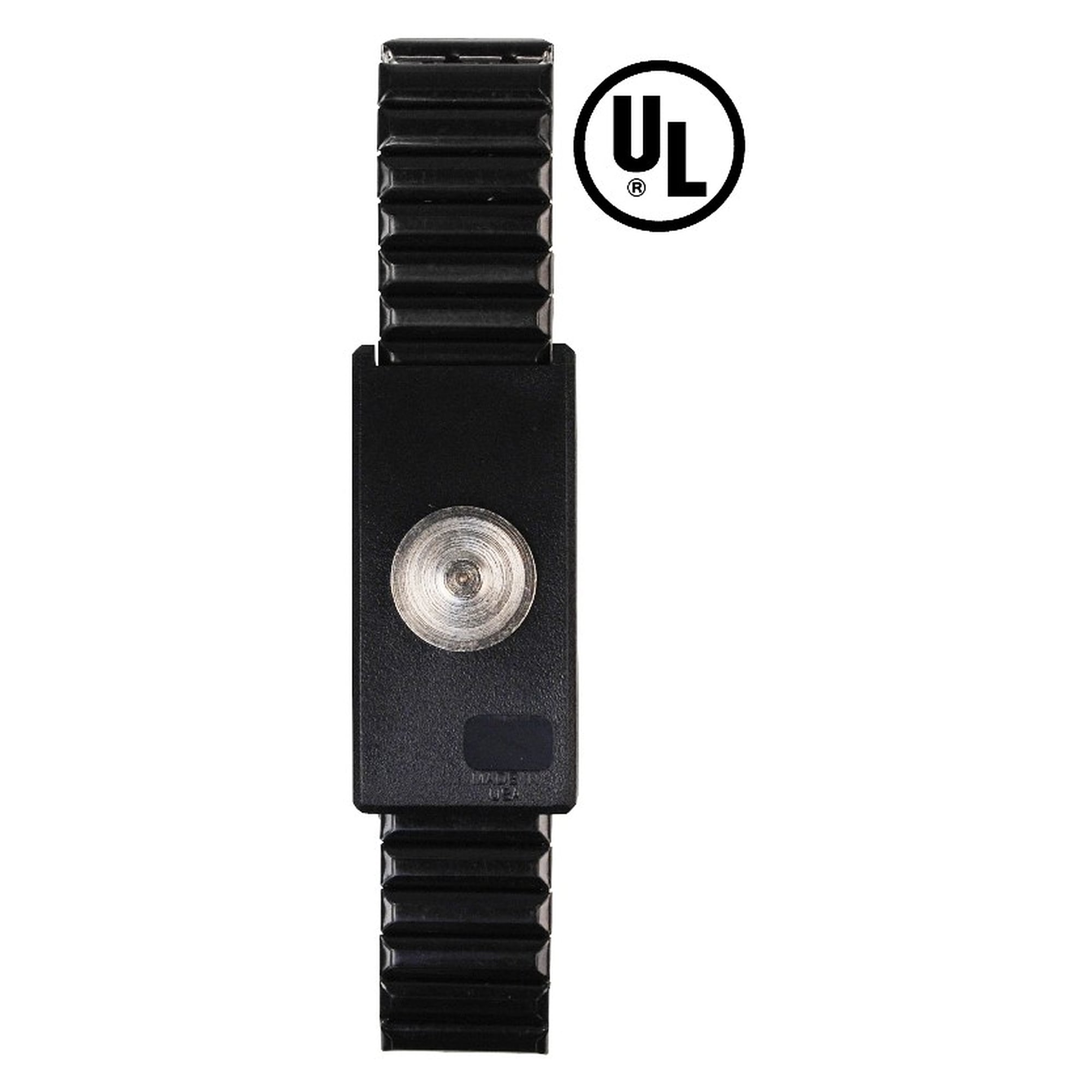 Metal Expansion Wristband Jewel MagSnap, Adjustable 14 to 33 cm, Onyx, without Coiled Cord - Desco 09186