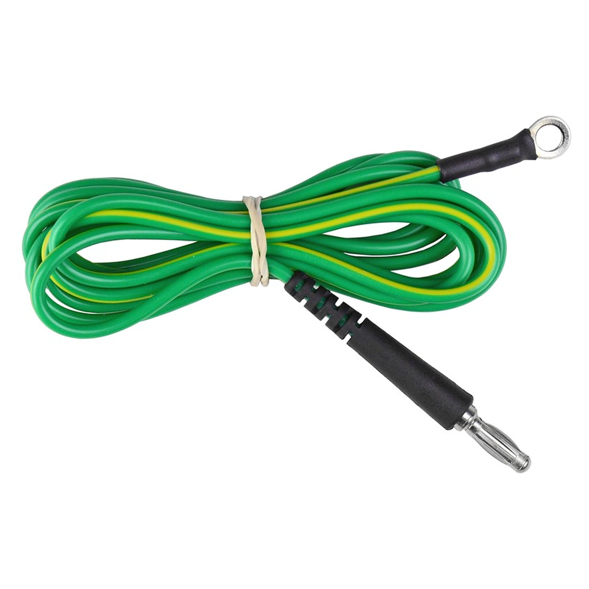Ersatz-Erdungskabel 1,8 m mit Ringöse und Bananenstecker für Combo Tester X3 - Desco 19274