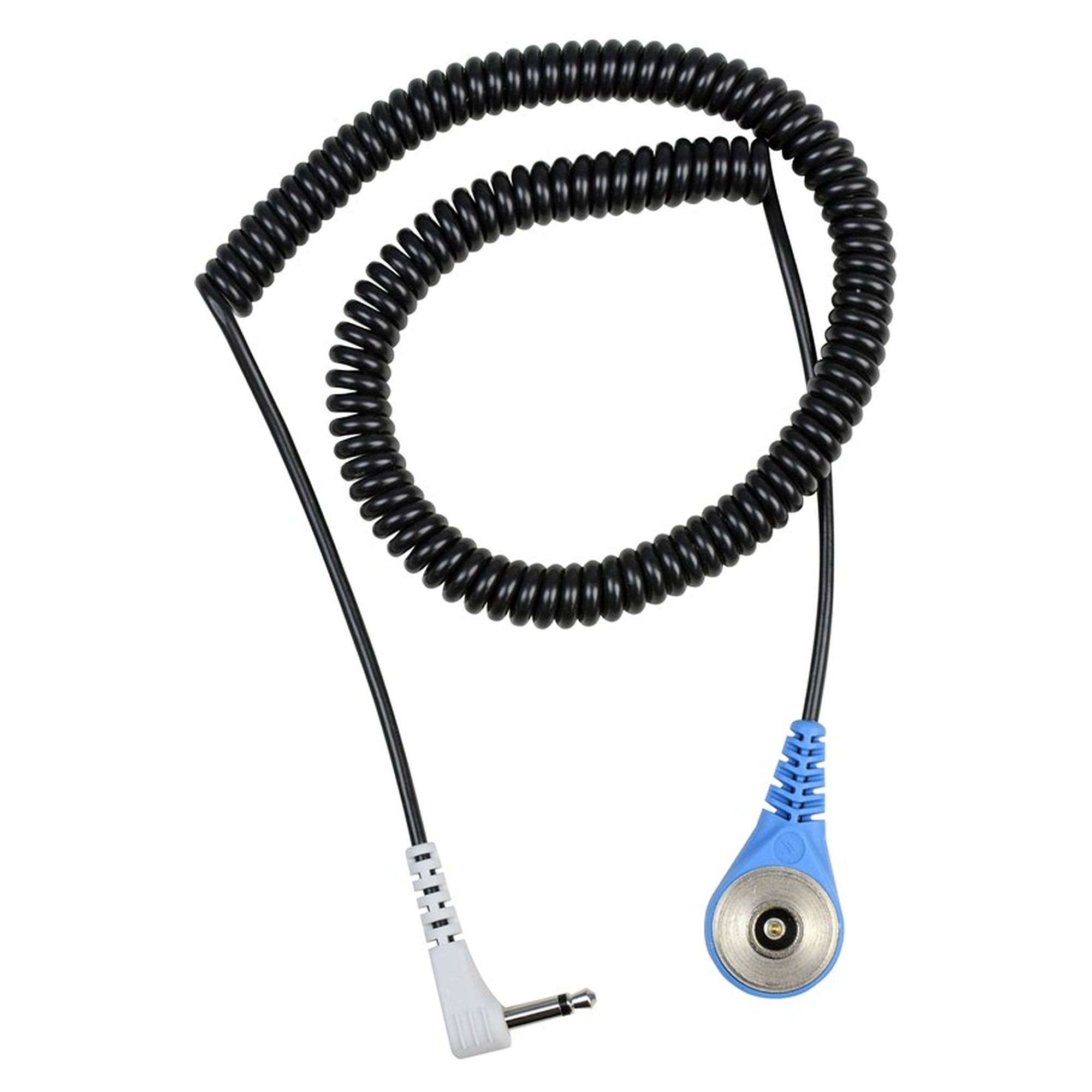 Spiralkabel Dual-Wire MagSnap 360, 1,8 m, blau, Stecker grau, 2 x 1 Megaohm - Desco 19906