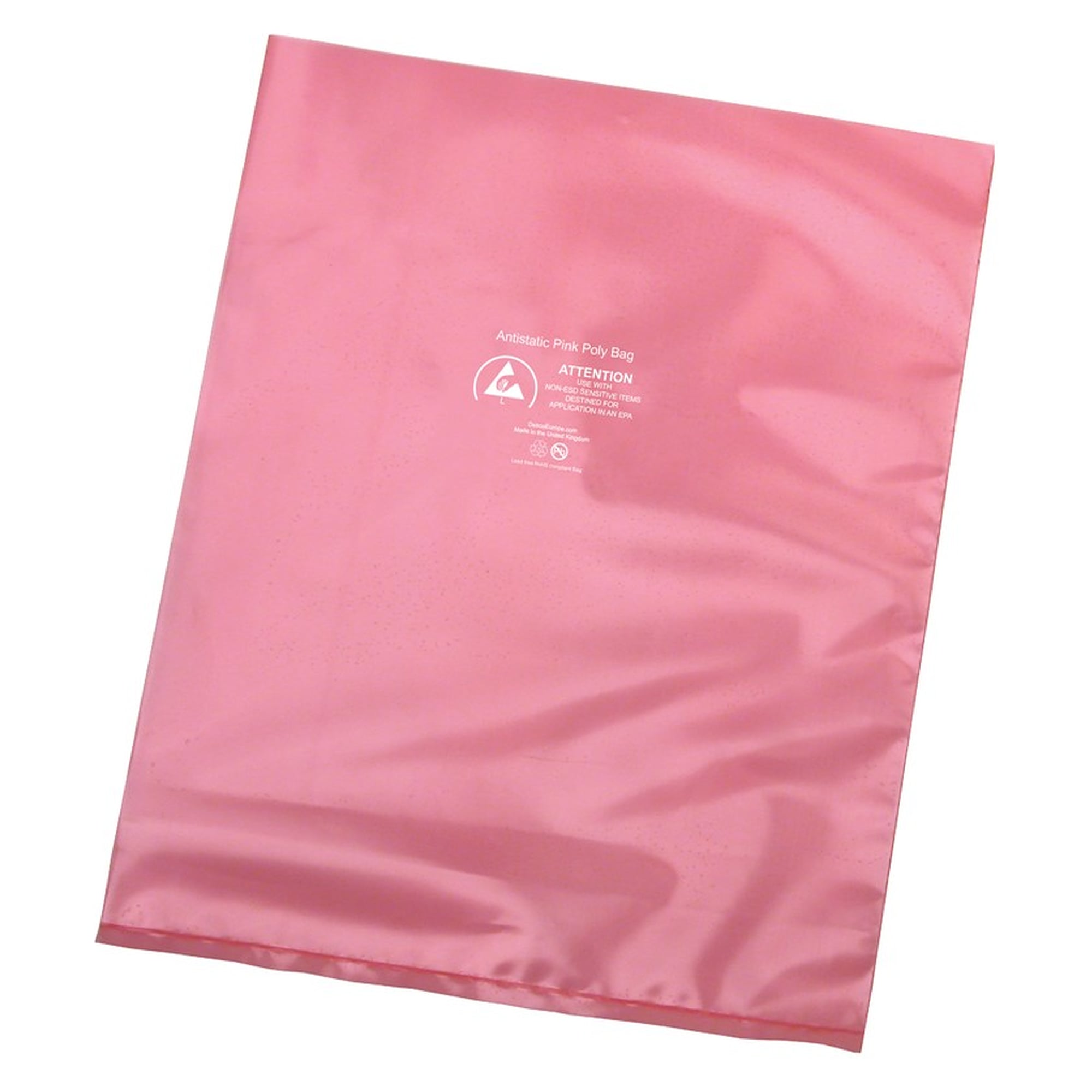 Sachets roses dissipatifs ouverts, 72 µm, 100 x 150 à 610 x 915 mm, paquet de 100 - Desco
