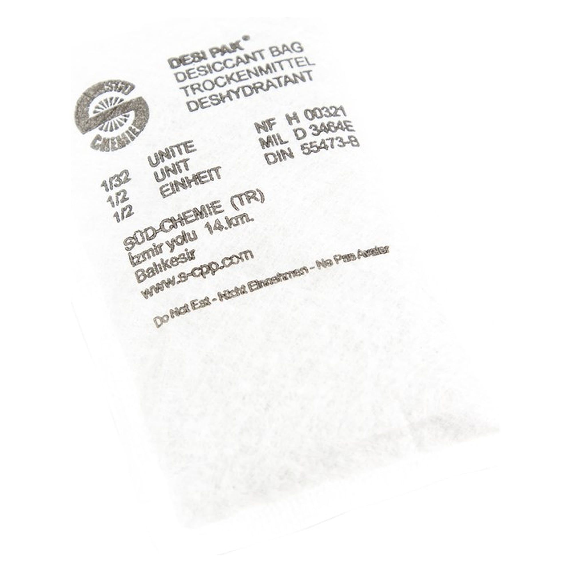 Bentonite Desiccant Pack, 1/2 Unit 10 g, 65 x 80 mm, Pack of 780 - Desco 204518