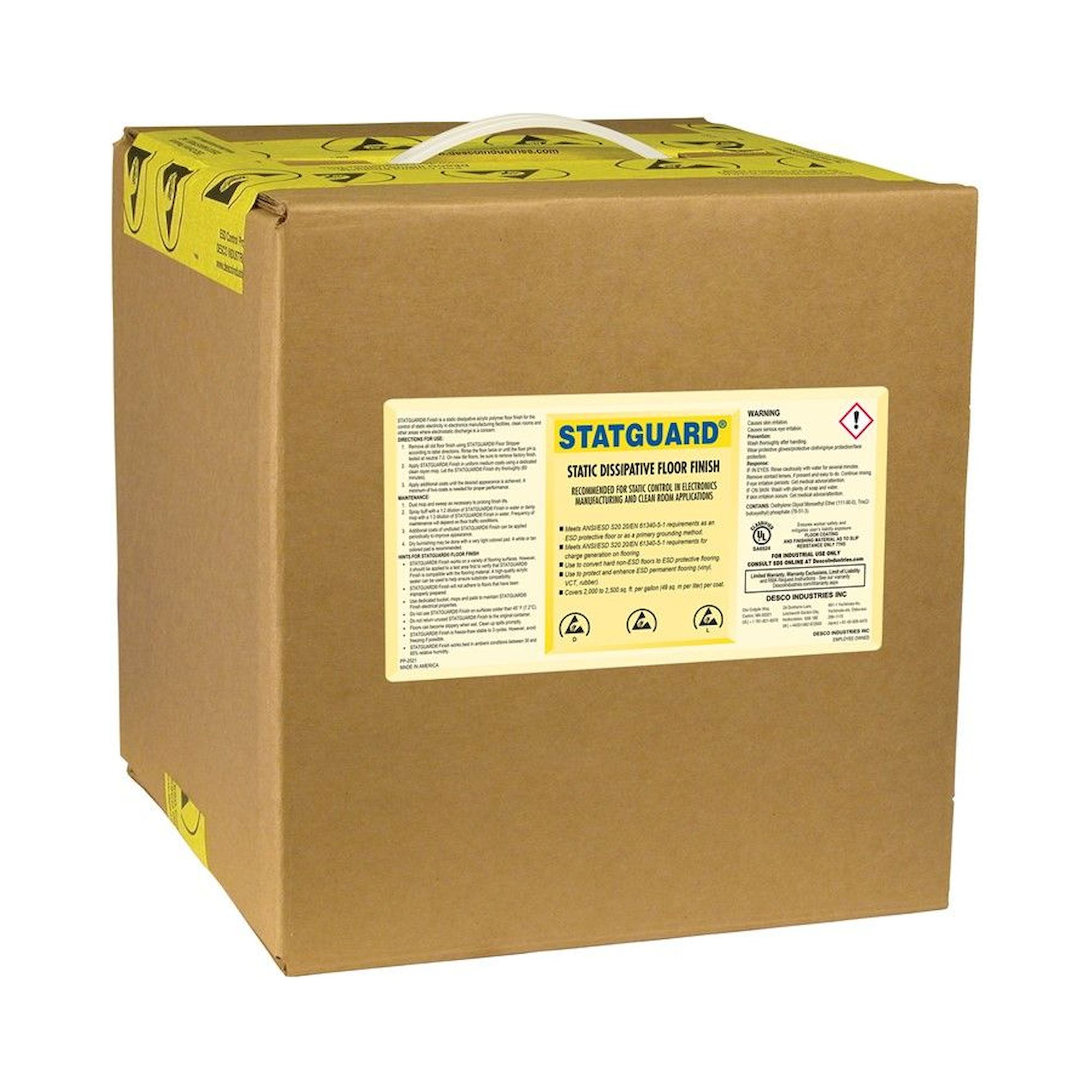 DESCO 220521. Statguard® Dissipative Floor Finish, 10L Box