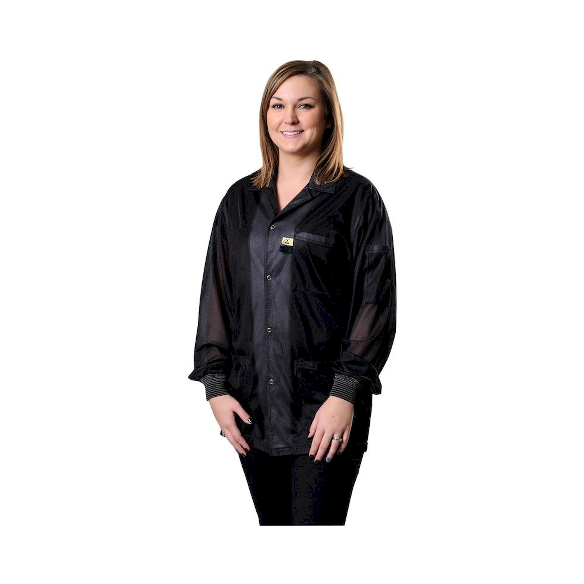 DESCO 221434. Statshield® Smock, Black Jacket with Kniffed Cuffs, X-Large
