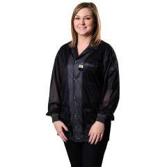 DESCO 221434. Statshield® Smock, Black Jacket with Kniffed Cuffs, X-Large