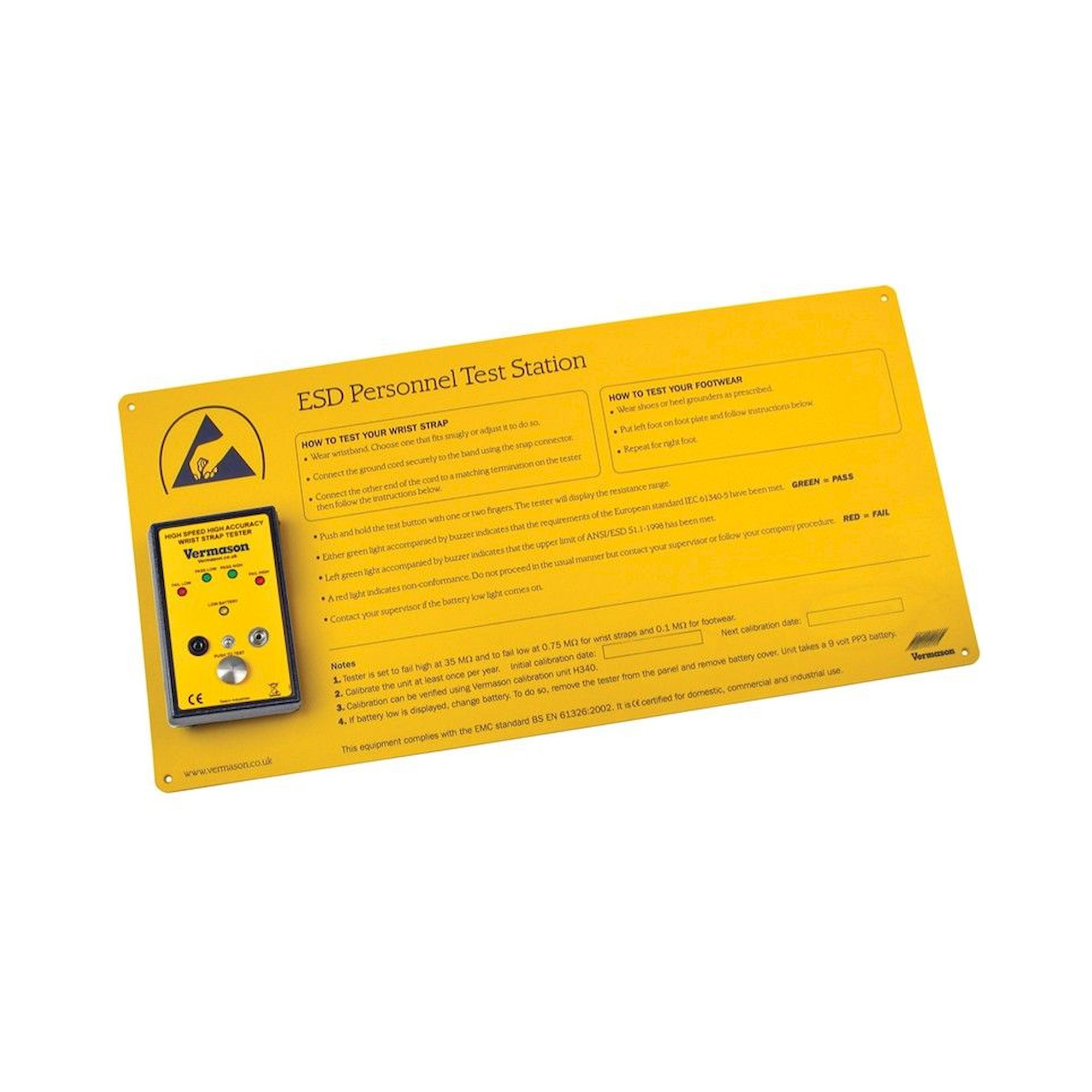 DESCO 222563. Hi-Speed/Hi-Accuracy Wrist Strap Test Station