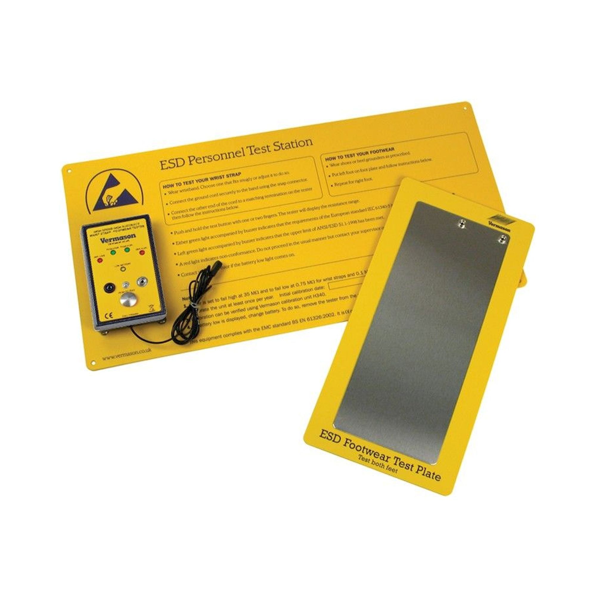 DESCO 222564. Hi-Speed/Hi-Accuracy Wrist Strap/Footwear Test Station