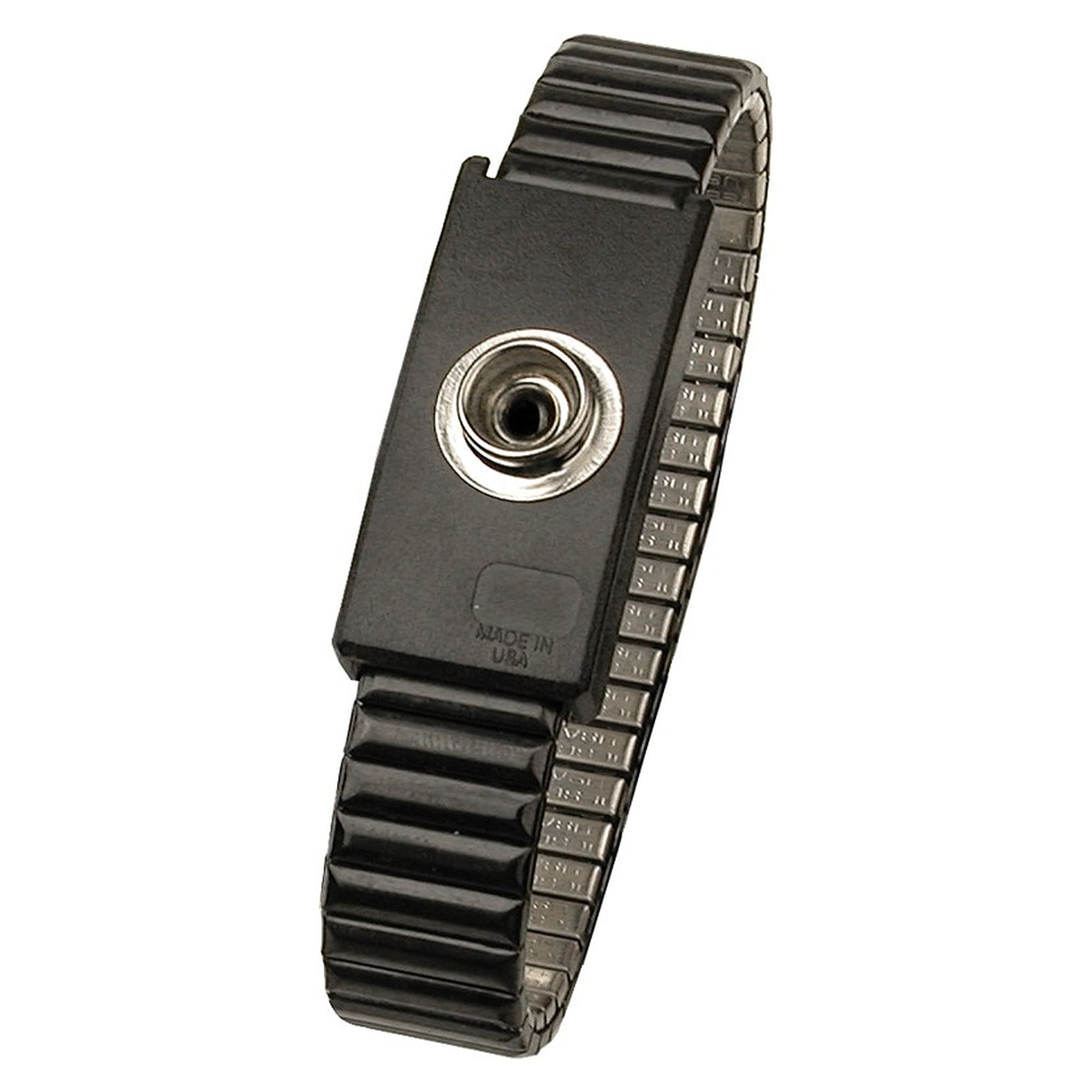 Adjustable Metal Wristband, Size XL 225 to 280 mm, 10 mm Snap - Desco 229605