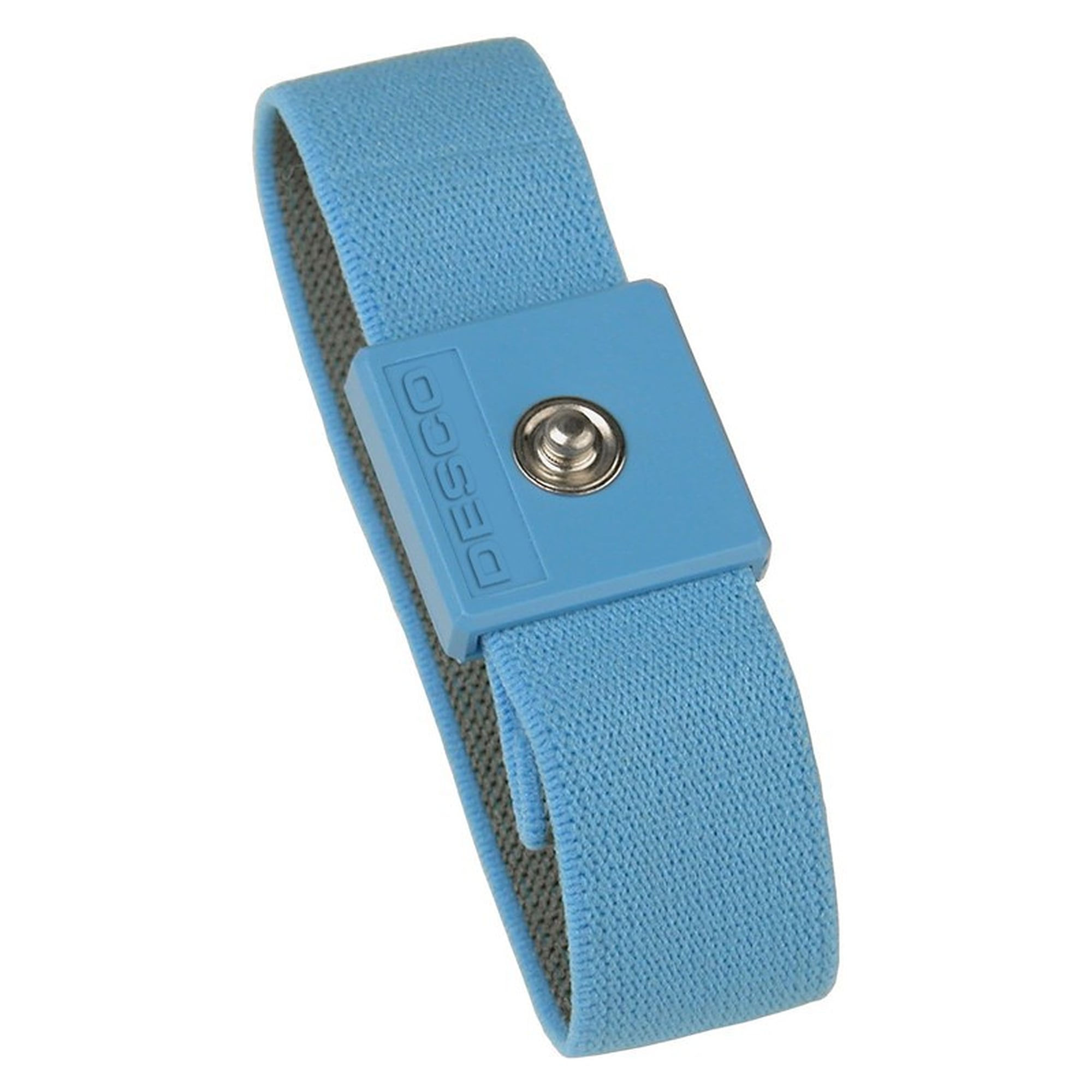 Adjustable Elastic Wristband, 4 mm Stud, No Metal on Skin, Pack of 100 - Desco
