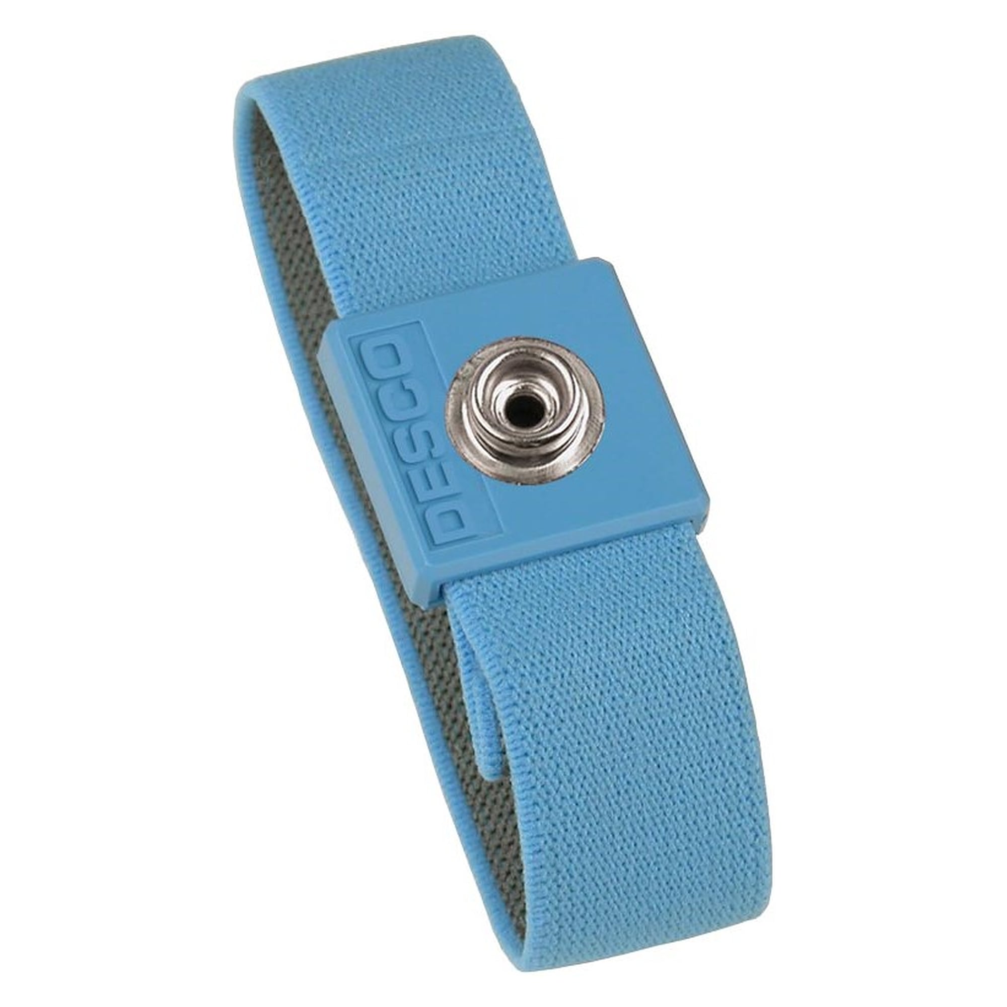 Adjustable Elastic Wristband, 10 mm Stud, No Metal on Skin, Pack of 100 - Desco
