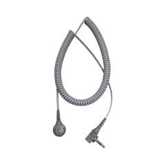 DESCO 2360R. Dual Conductor Coil Cord with Right Angle Mono Plug, 1.5M