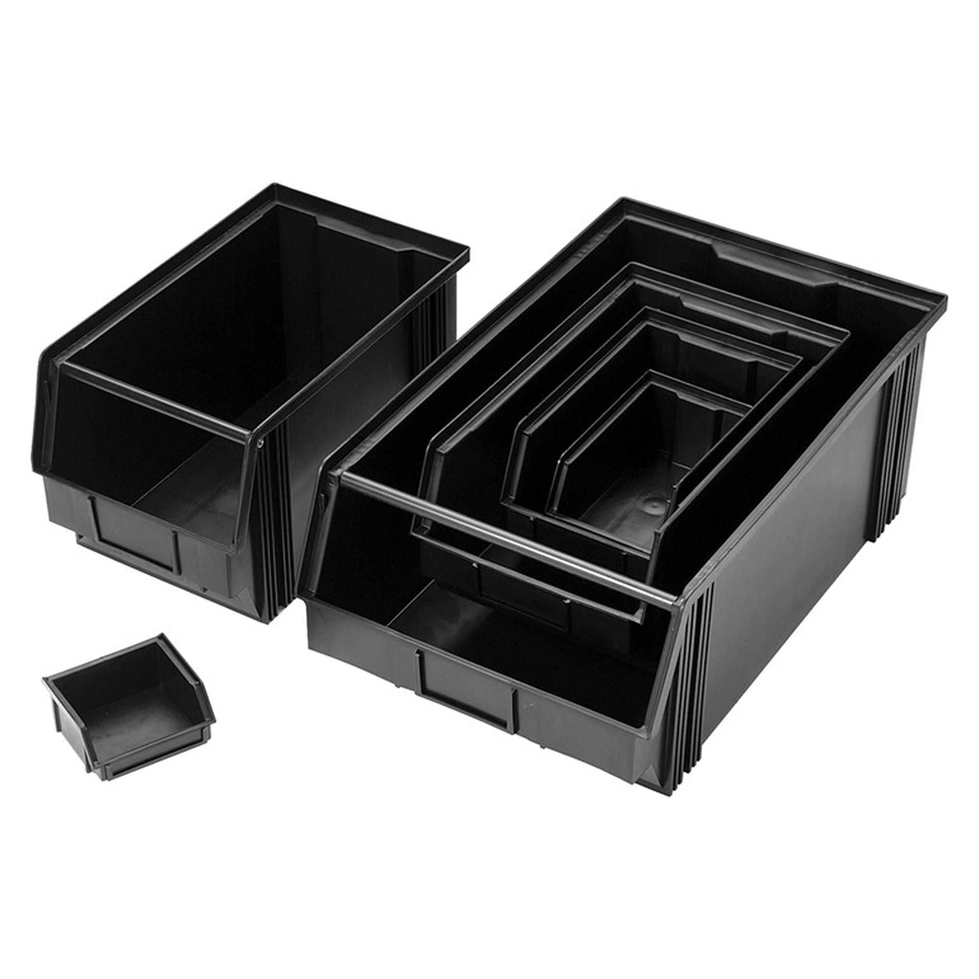 Conductive Hanging Bin, Black, in Sizes from 350 x 200 x 145 to 500 x 300 x 200 mm - Desco