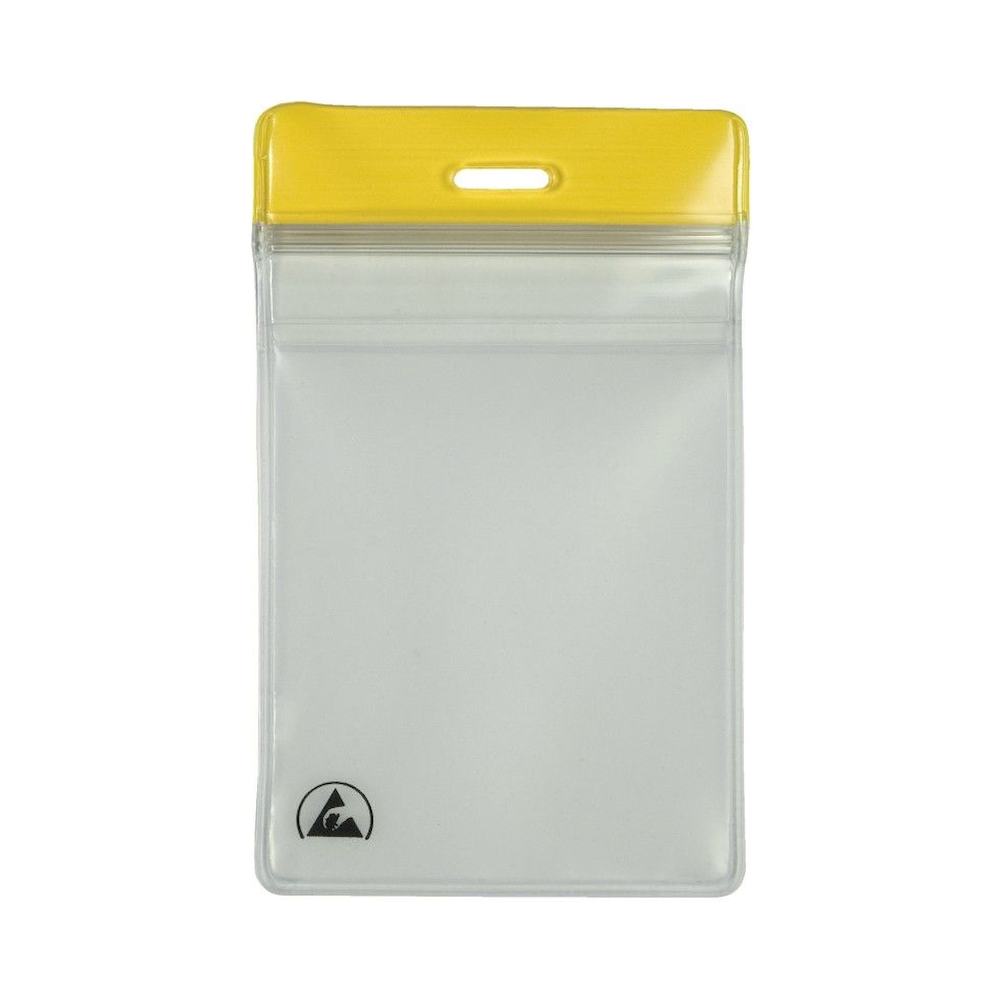 DESCO 35016. ESD Badge Holder with Zipper, Vertical, 68mm x 107mm