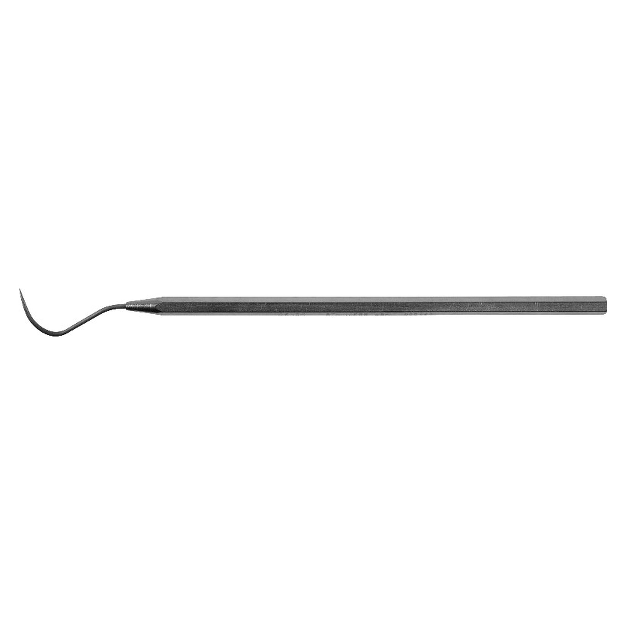 Sonde de soudage en acier inoxydable, courbée, 133 mm, manche hexagonal, conductrice - Desco 35623