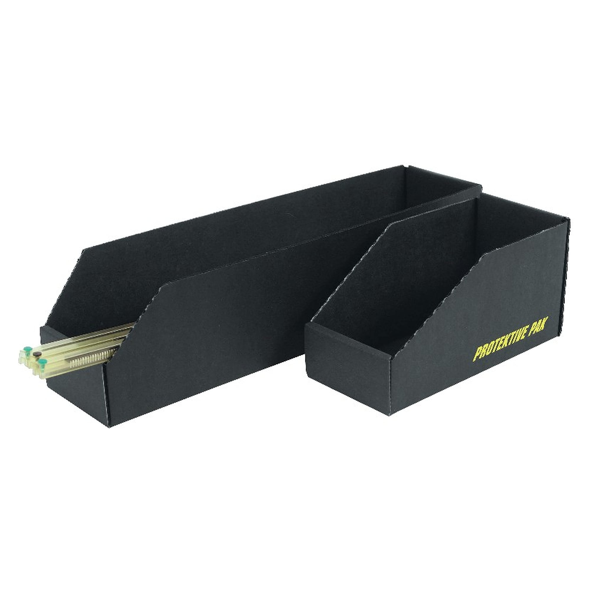 ESD Open Bin Box, Corrugated, Dissipative, 305 to 457 mm Long - Desco