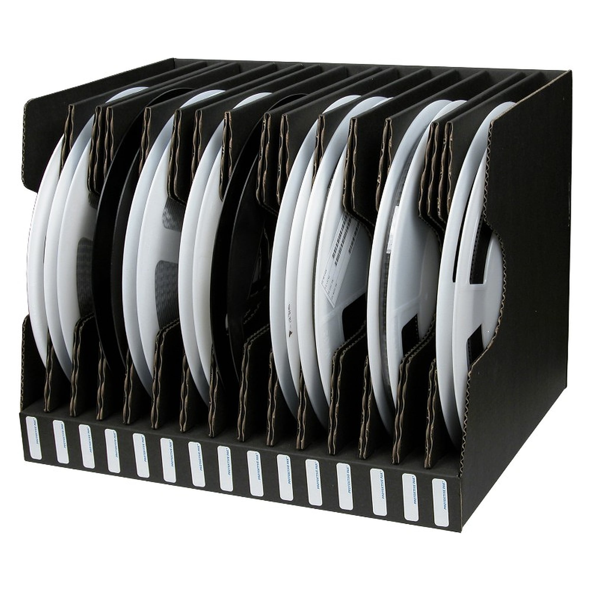 ESD-Rollenbox für 13-Zoll-Rollen (330 mm), 15 Fächer, 445 x 348 x 337 mm - Desco 37564