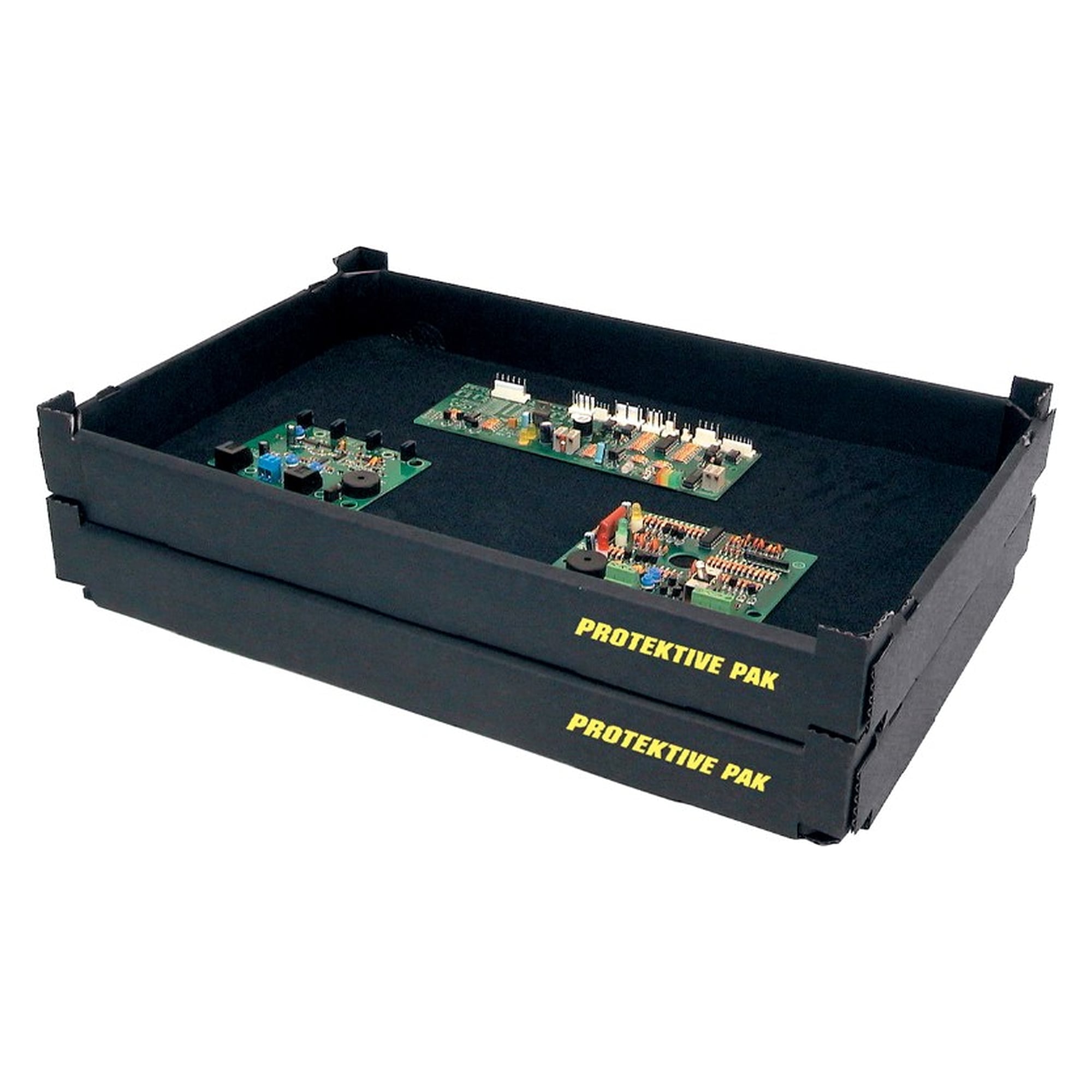 ESD Stacking Tek-Tray with Dissipative Foam Bottom, 457 x 289 x 44 mm - Desco 37750