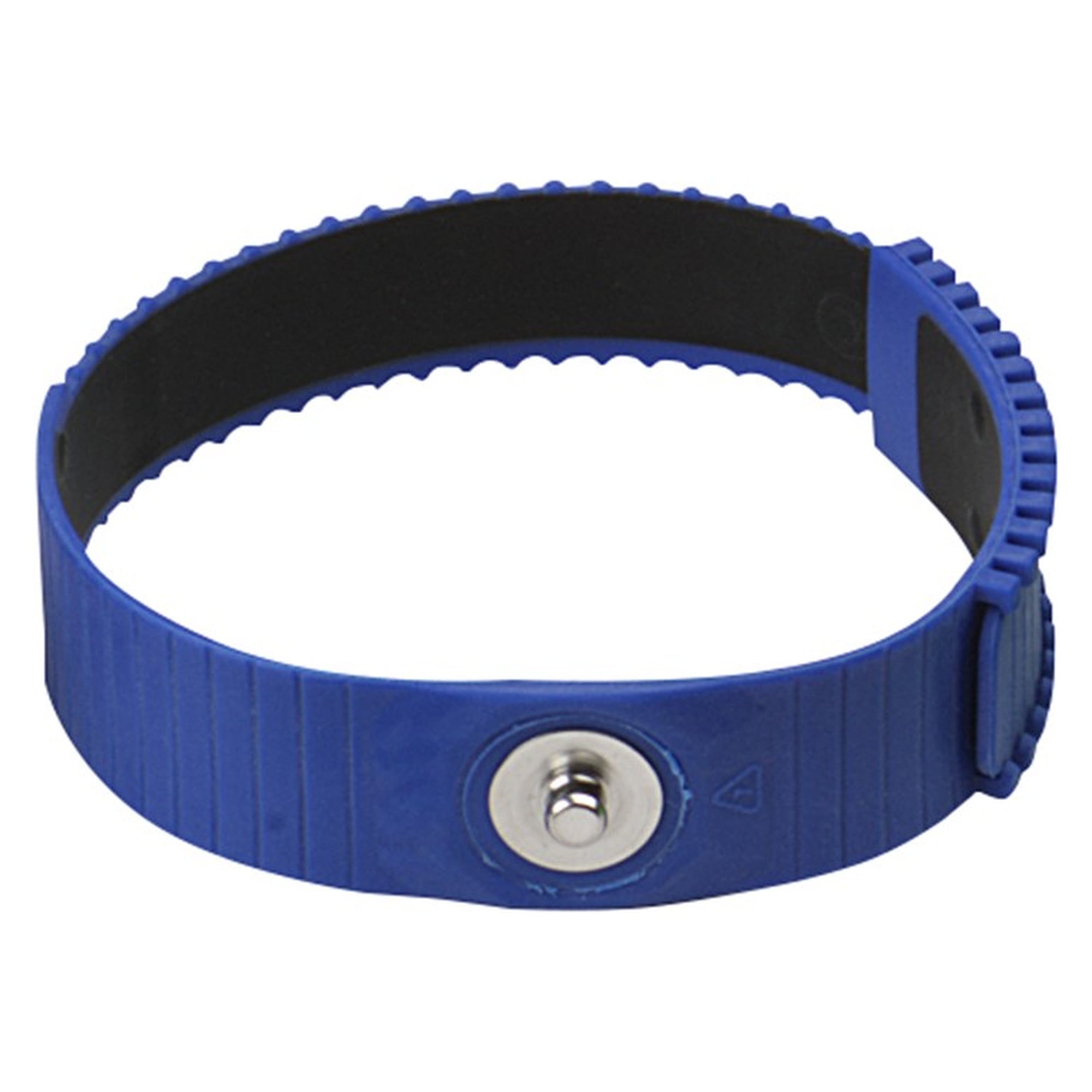 ESD-Handgelenkband aus Thermoplast, verstellbar, blau, 4-mm-Druckknopf - Desco 4620