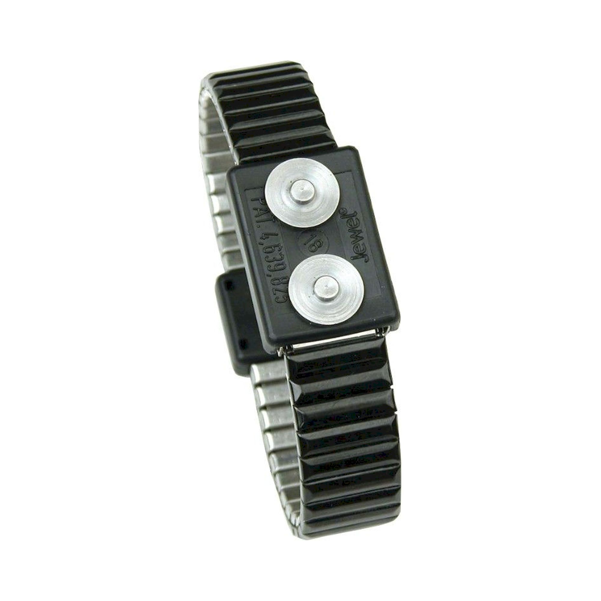 DESCO 60677. Jewel MagSnap Dual-Wire Metal Wrist Band, Medium