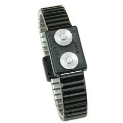DESCO 60677. Jewel MagSnap Dual-Wire Metal Wrist Band, Medium
