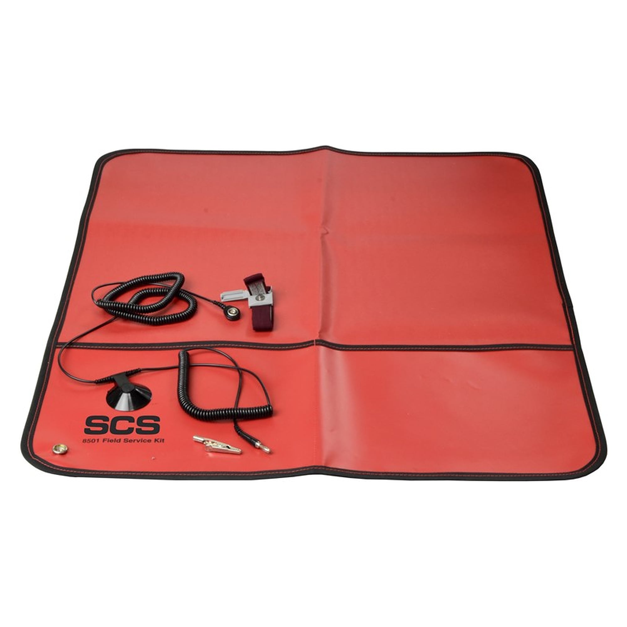 Portable ESD Field Service Kit with 22 x 24 in Worksurface and Adjustable Wrist Strap - Desco 8501